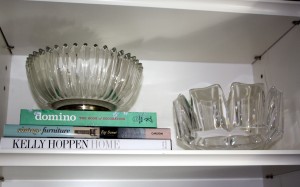 Pretty crystal bowls & books