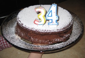 Flourless Chocolate Birthday Cake