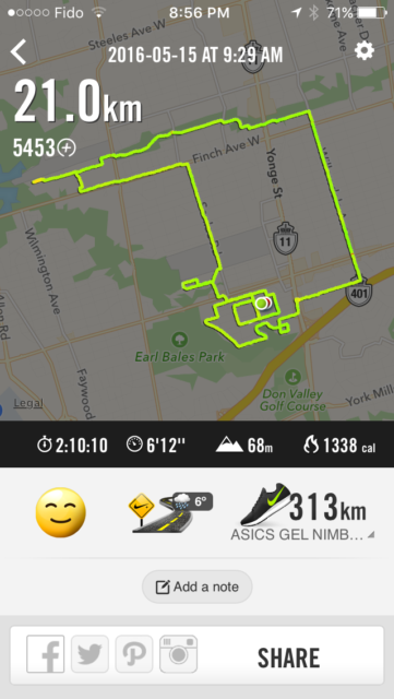 Proof that I actually ran 21 kilometres