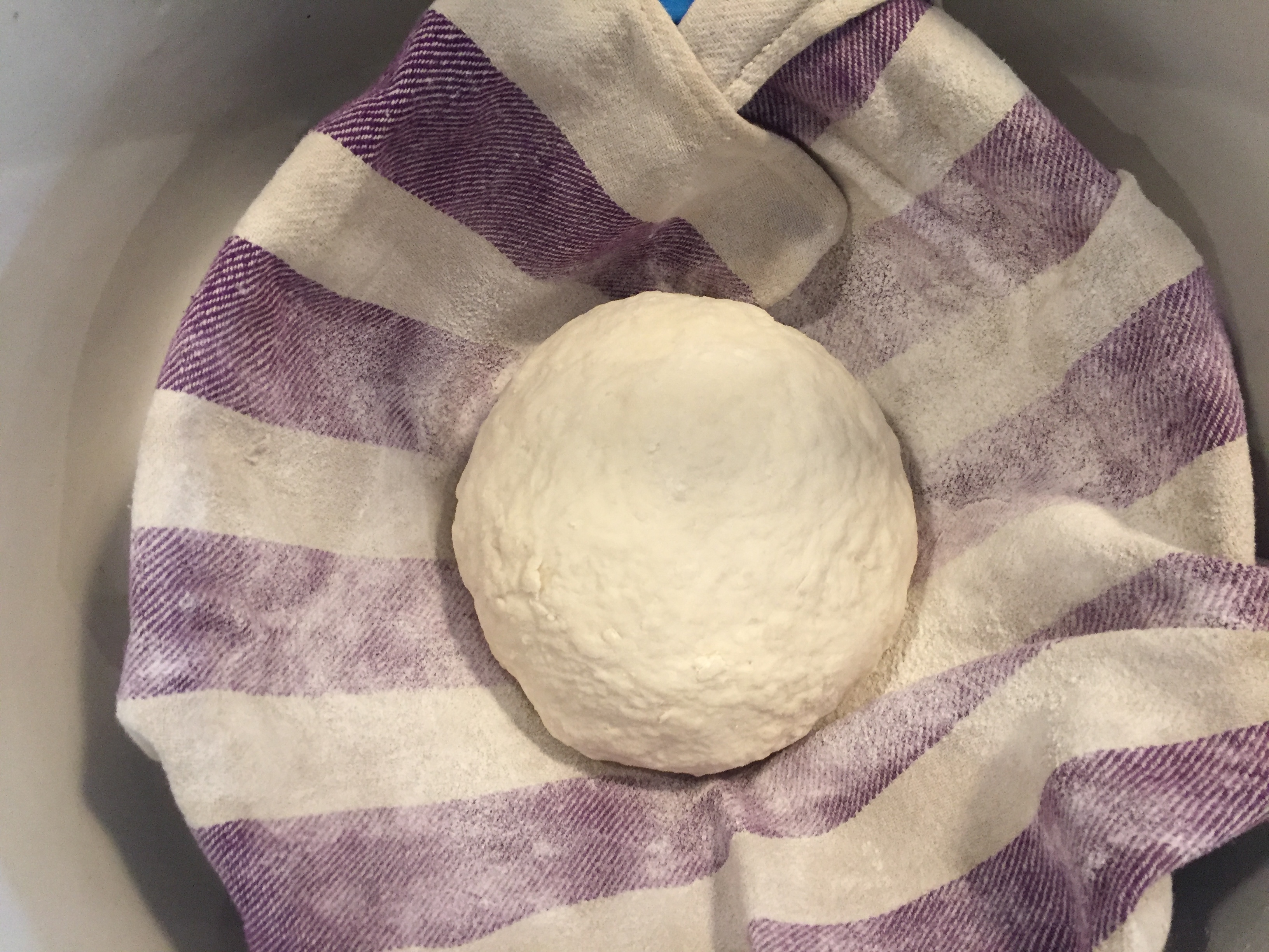 Here’s the dough in the proofing bowl