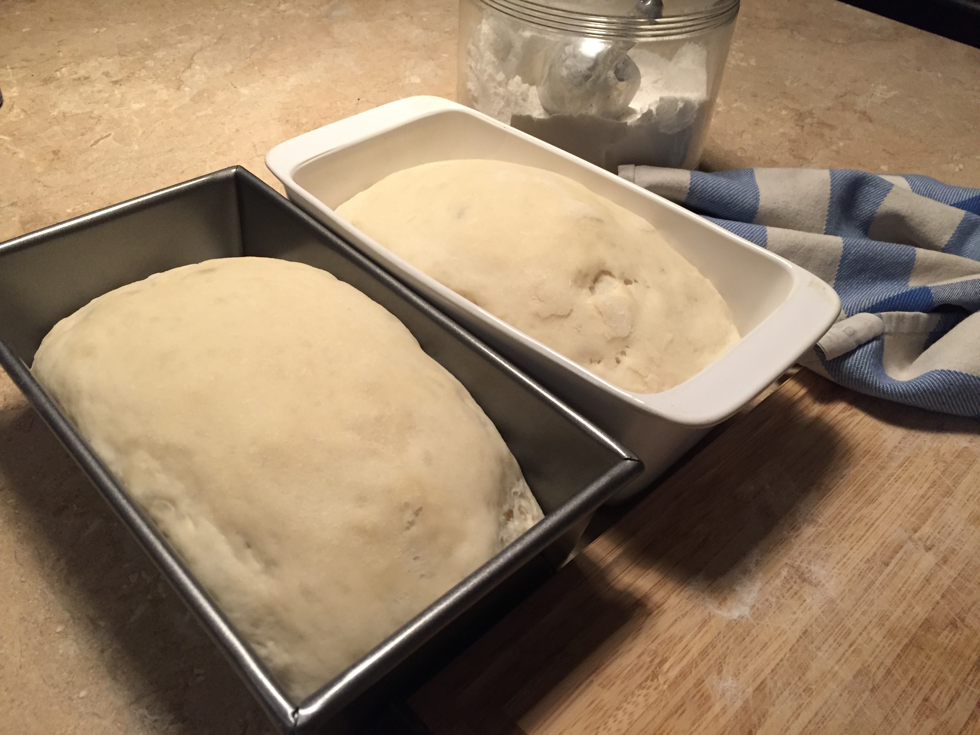 I made two loaves to proof